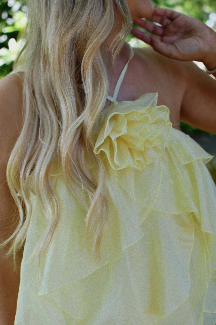 Amal Tiered Ruffle Maxi Dress - Butter Yellow - Image 5