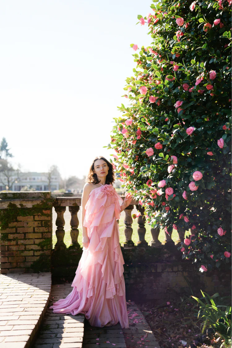 Amal Tiered Ruffle Maxi Dress - Rose - Image 3