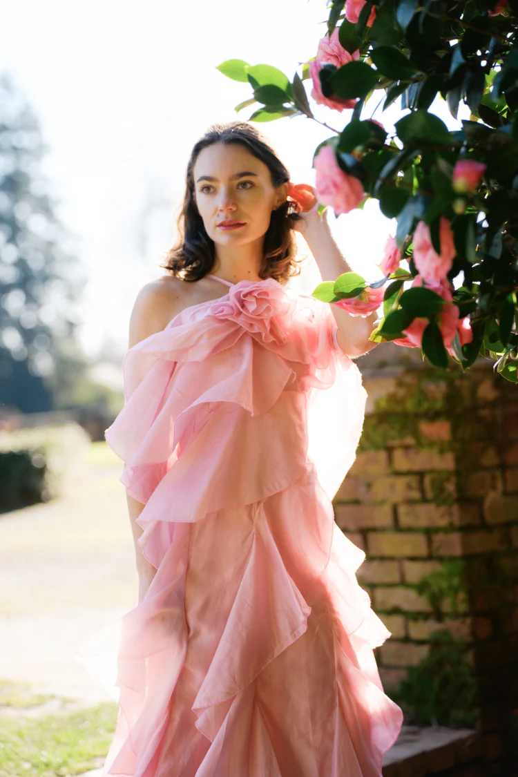 Amal Tiered Ruffle Maxi Dress - Rose - Image 5