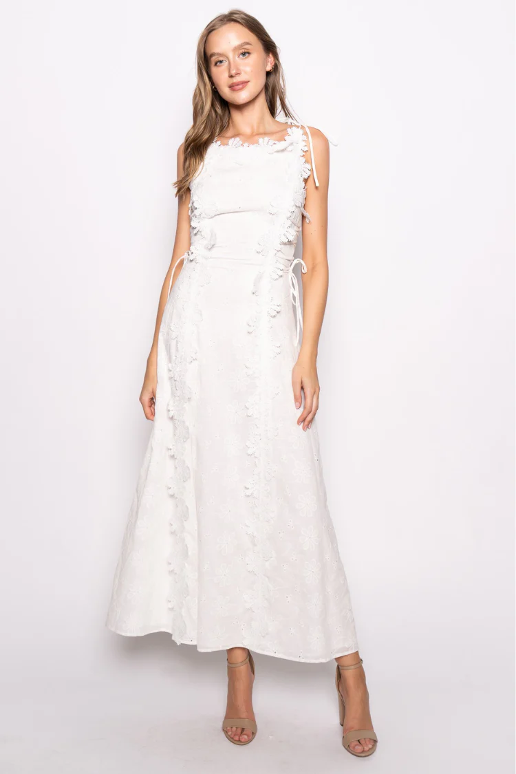 At Last Floral Eyelet Maxi Dress - Image 4