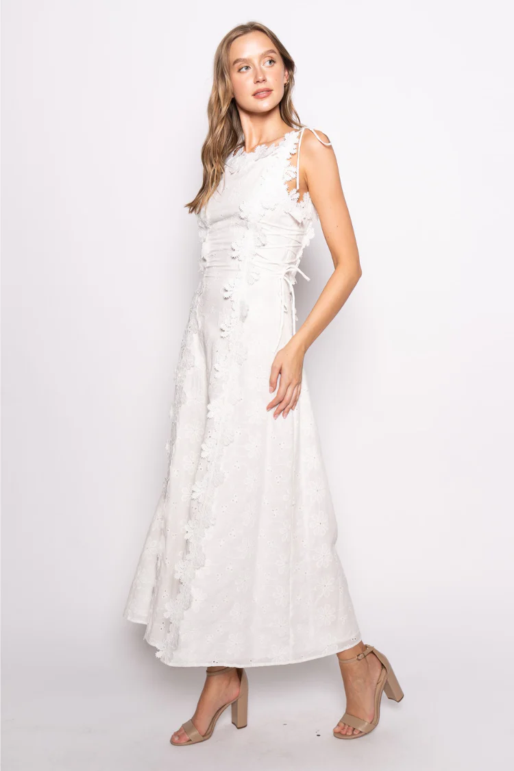 At Last Floral Eyelet Maxi Dress - Image 7
