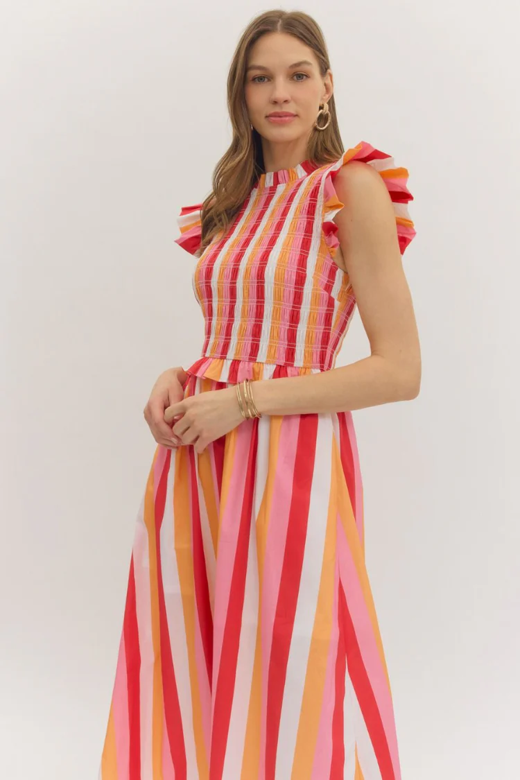 Bellini Stripe Midi Dress - Image 6