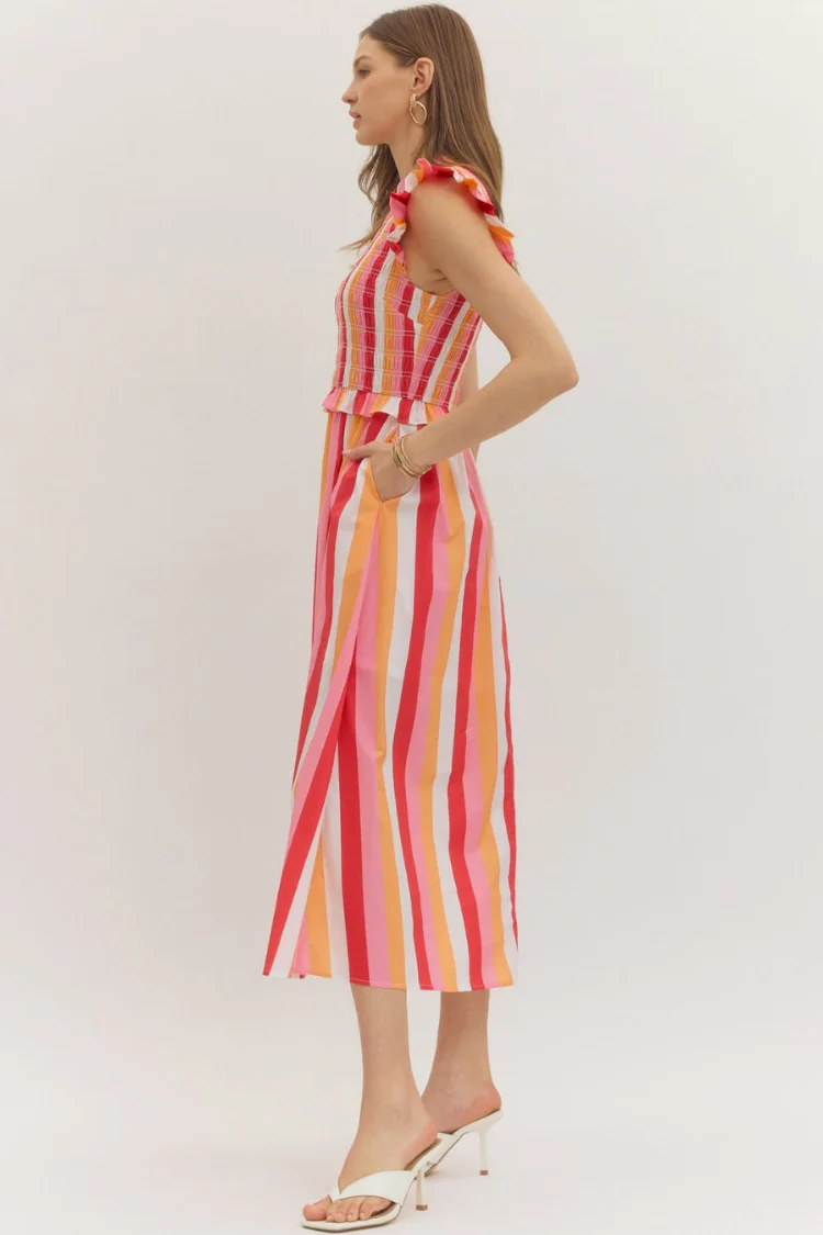 Bellini Stripe Midi Dress - Image 7