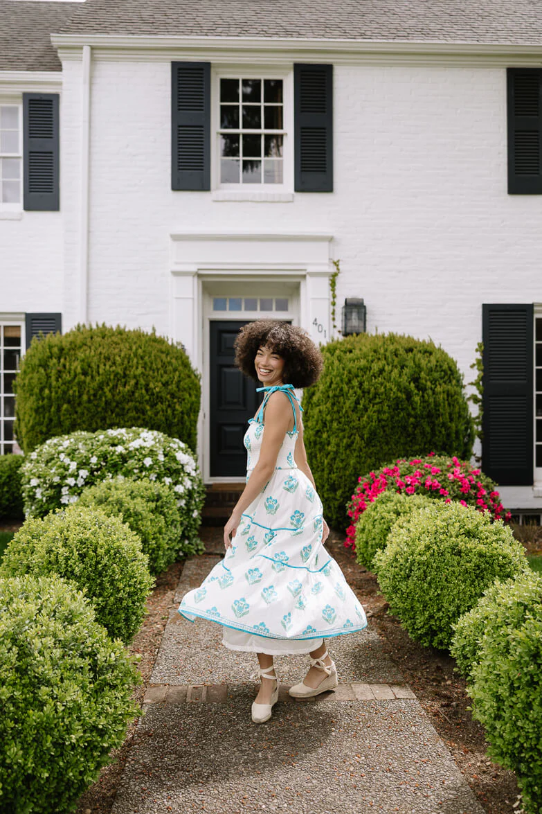 Hillstone Block Print Midi Dress - Image 4