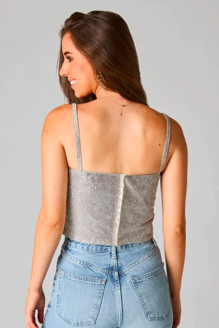 Girly Girl Rhinestone Crop Top - FINAL SALE - Image 5