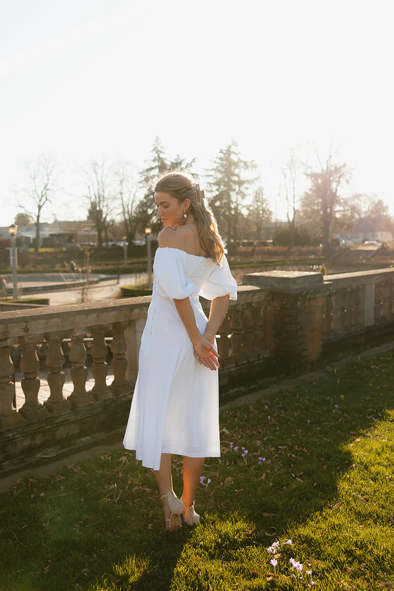 Julianne Off the Shoulder Midi Dress - FINAL SALE - Image 4