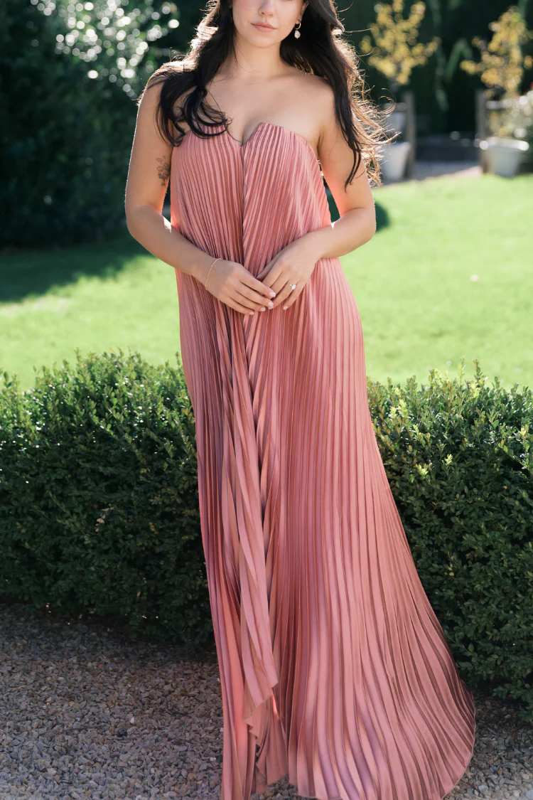 Pre-Order - Moonlit Pleated Maxi Dress - Hazel -7/15 - Image 5