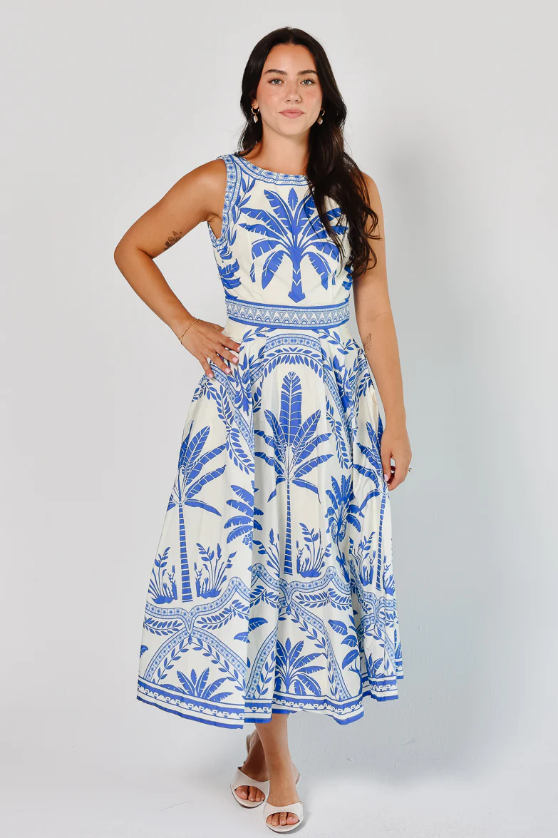 Noto Palm Midi Dress - FINAL SALE - Image 5