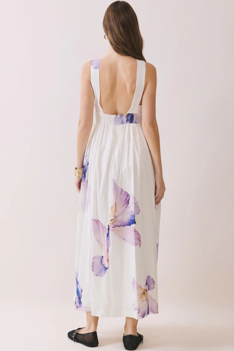 Perfect Petals Pansy Print Midi Dress - FINAL SALE - Image 2