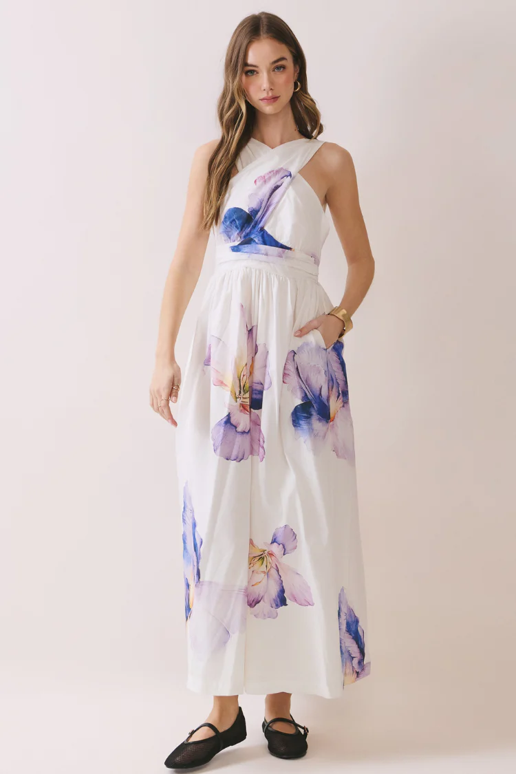 Perfect Petals Pansy Print Midi Dress - FINAL SALE - Image 3