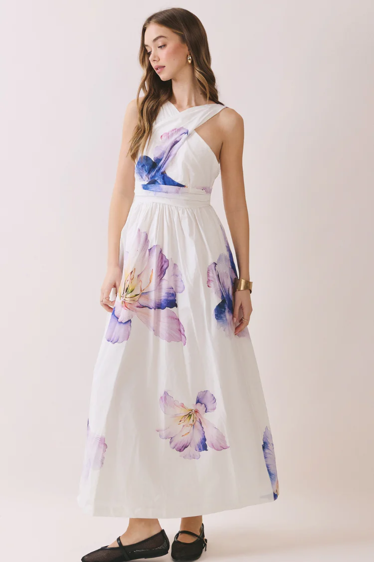 Perfect Petals Pansy Print Midi Dress - FINAL SALE - Image 4