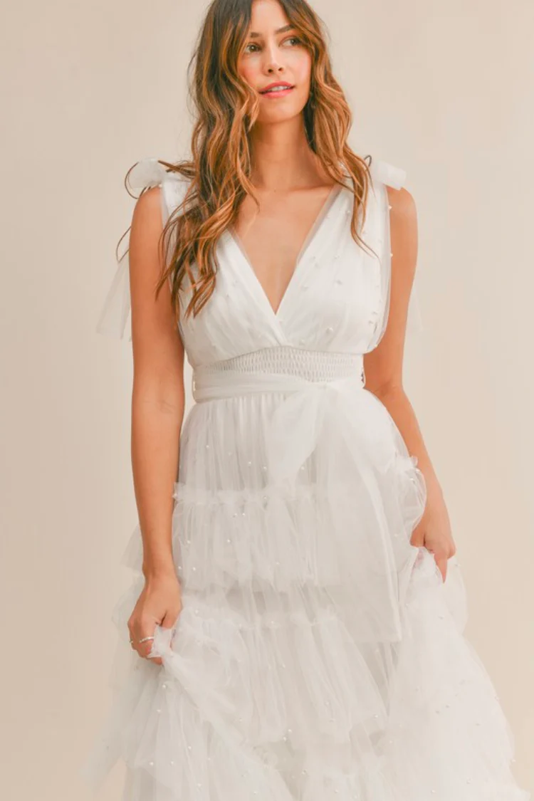 Perla Tulle Tiered Maxi Dress - FINAL SALE - Image 2
