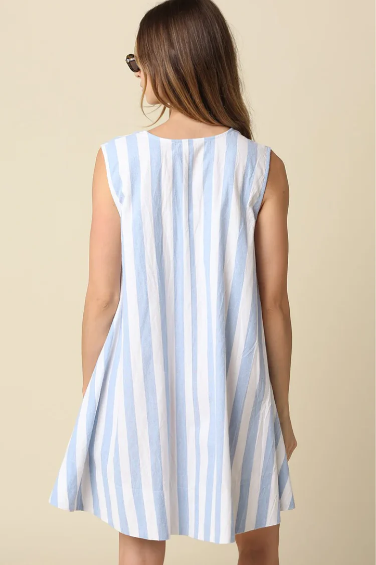 Portofino Stripe Mini Dress - Image 3