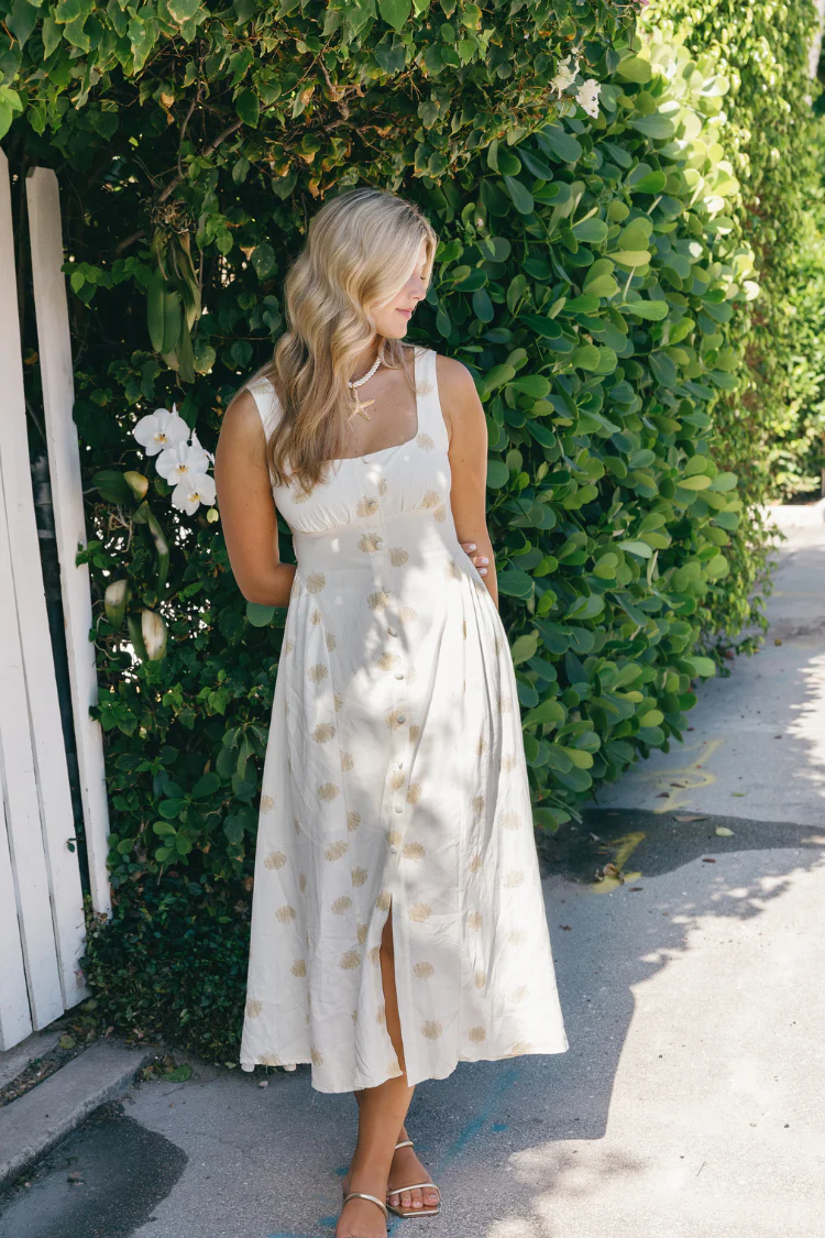 Seashell Society Midi Dress - Image 4
