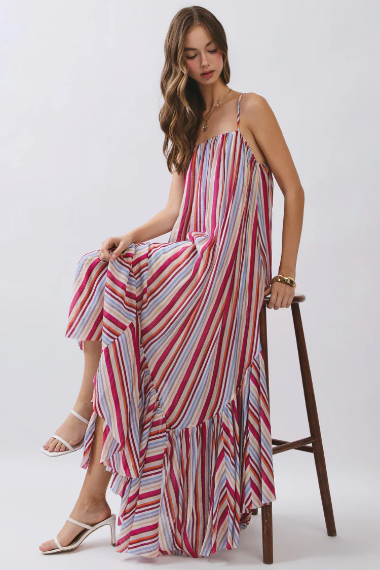 The Paloma Stripe Maxi Dress - Image 8